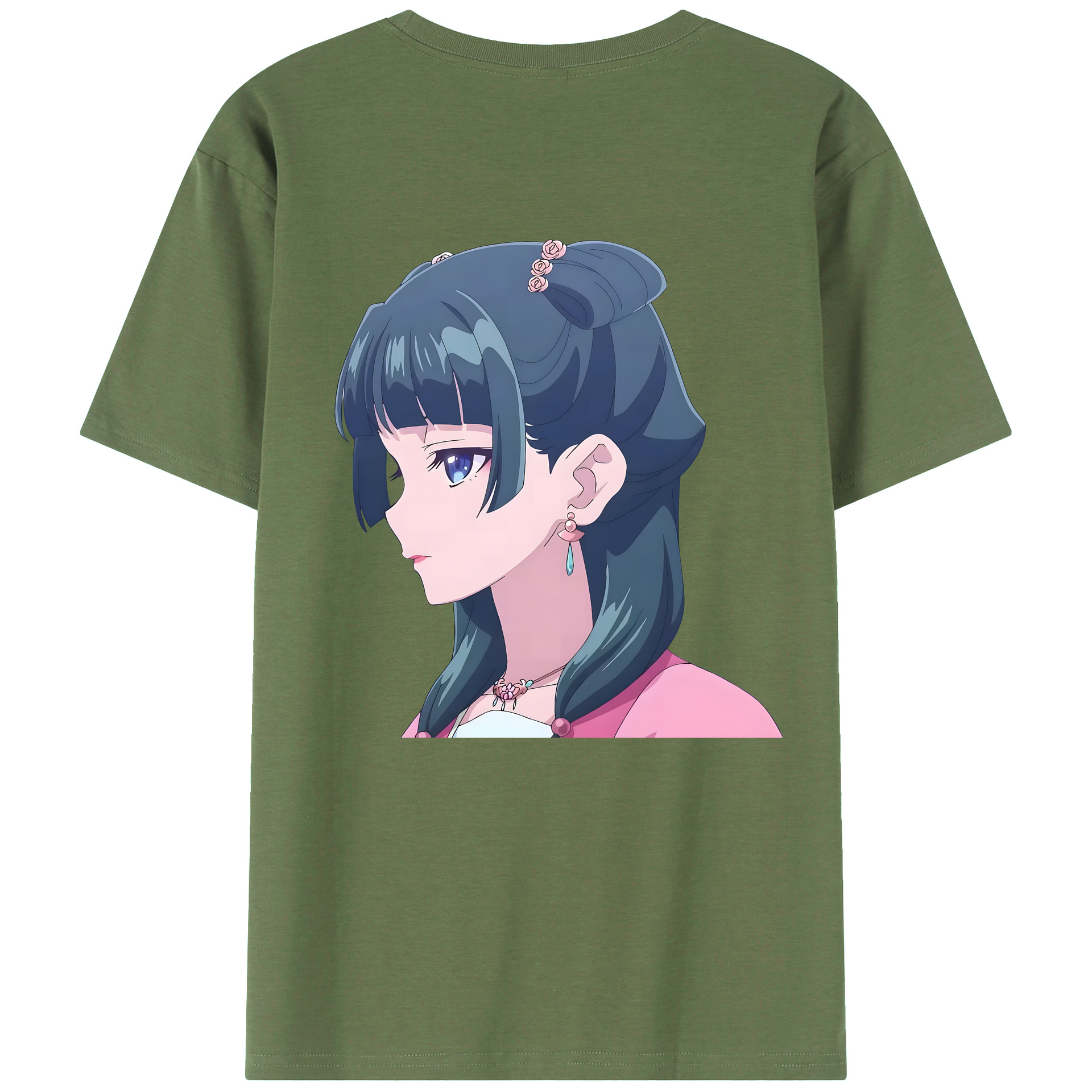 （画像用） 薬屋のひとりごと The Apothecary Diaries 綿100％ メンズ半袖Tシャツ（バックプリント） 通気性